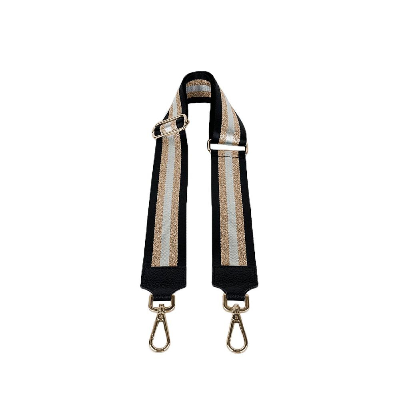 2 Cinghie Regolabili Per Borse 3.8 Cm - Tracolla Sostitutiva Bohémienne In Poliestere, Bianco E Nero, 80-141 Cm, Accessorio Moda